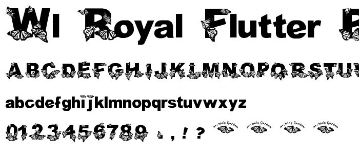 WL Royal Flutter Bold font